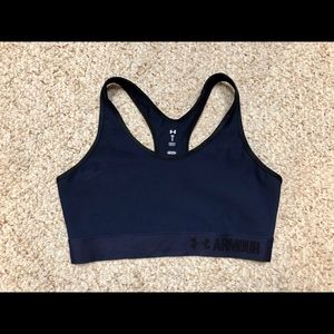 Medium Under Armor Sports Bra, Navy & Black